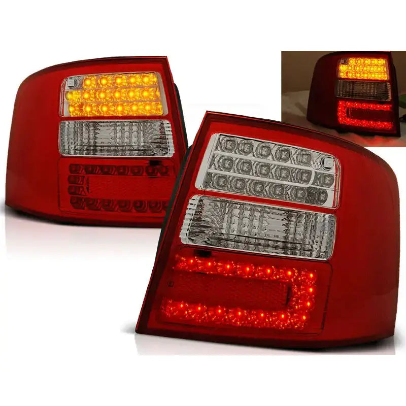 Baklykter Audi A6 05.97-05.04 Avant Red White Led - 1