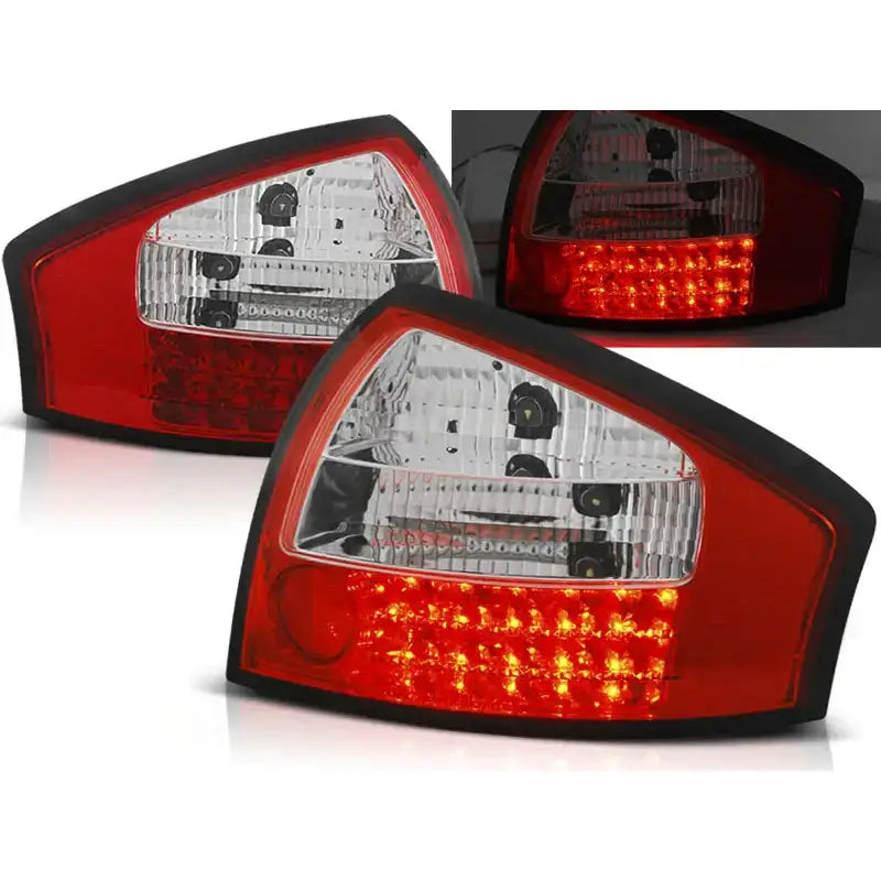 Baklykter Audi A6 05.97-05.04 Red White Led - 1