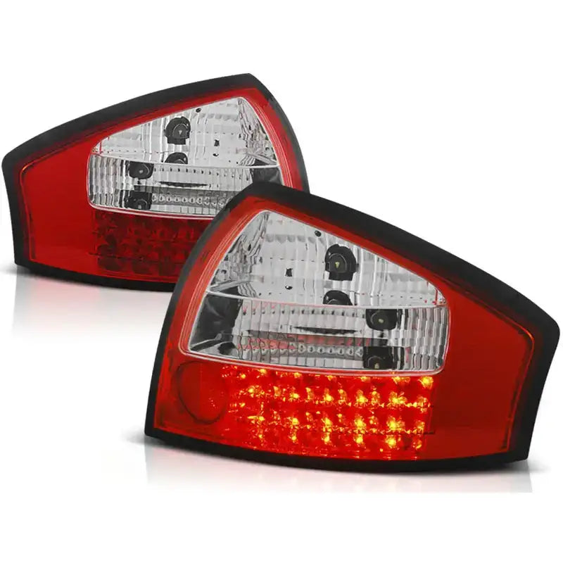 Baklykter Audi A6 05.97-05.04 Red White Led - 2