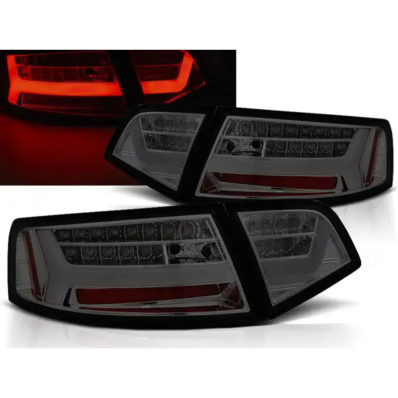 Baklykter Audi A6 08-11 Sedan Smoke Led Bar Seq - 1