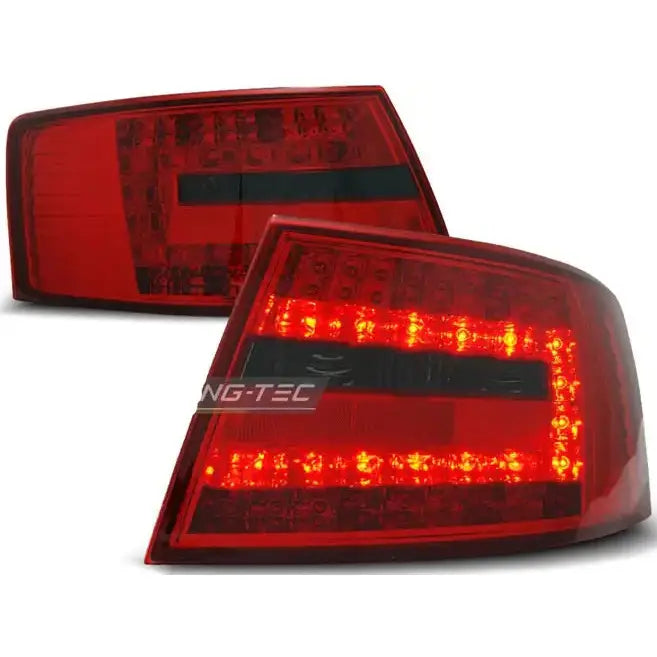 Baklykter Audi A6 C6 Sedan 04.04-08 6-pin Red Smoke Led - 1