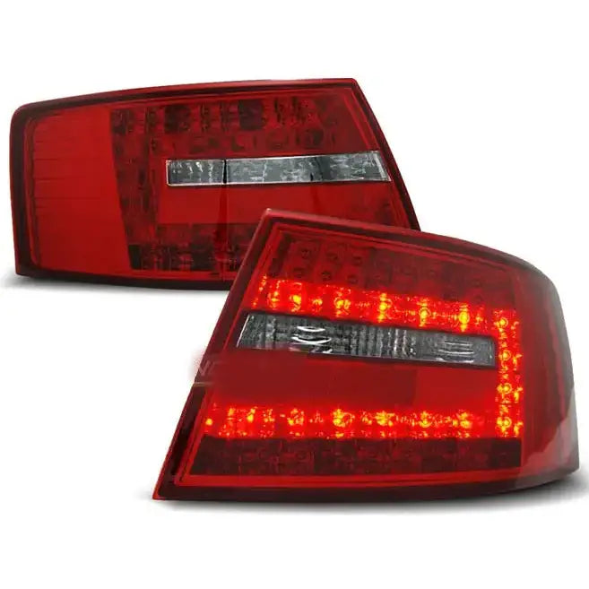 Baklykter Audi A6 C6 Sedan 04.04-08 6-pin Red White Led - 1