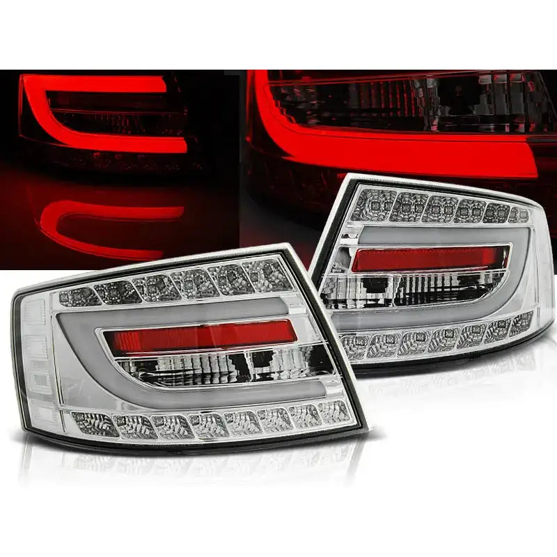 Baklykter Audi A6 C6 Sedan 04.04-08 Chrome Led 6pin - 1