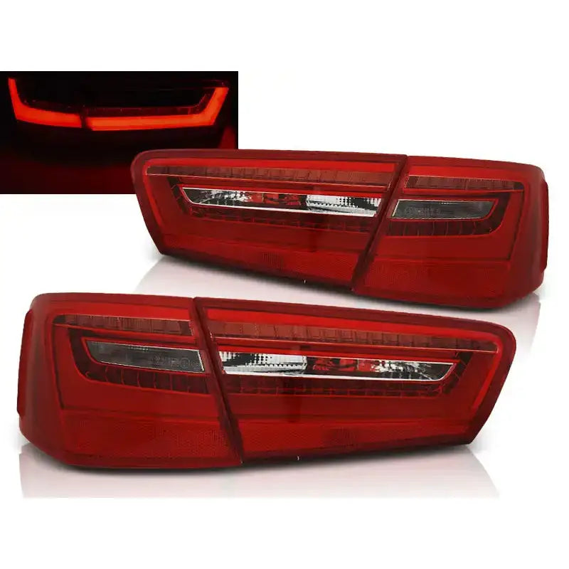 Baklykter Audi A6 C7 11-10.14 Red White Led - 1