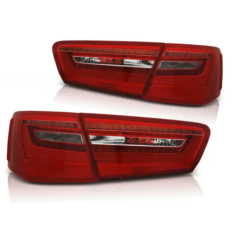 Baklykter Audi A6 C7 11-10.14 Red White Led - 2