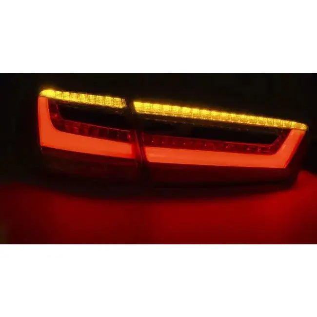 Baklykter Audi A6 C7 11-10.14 Red White Led - 4