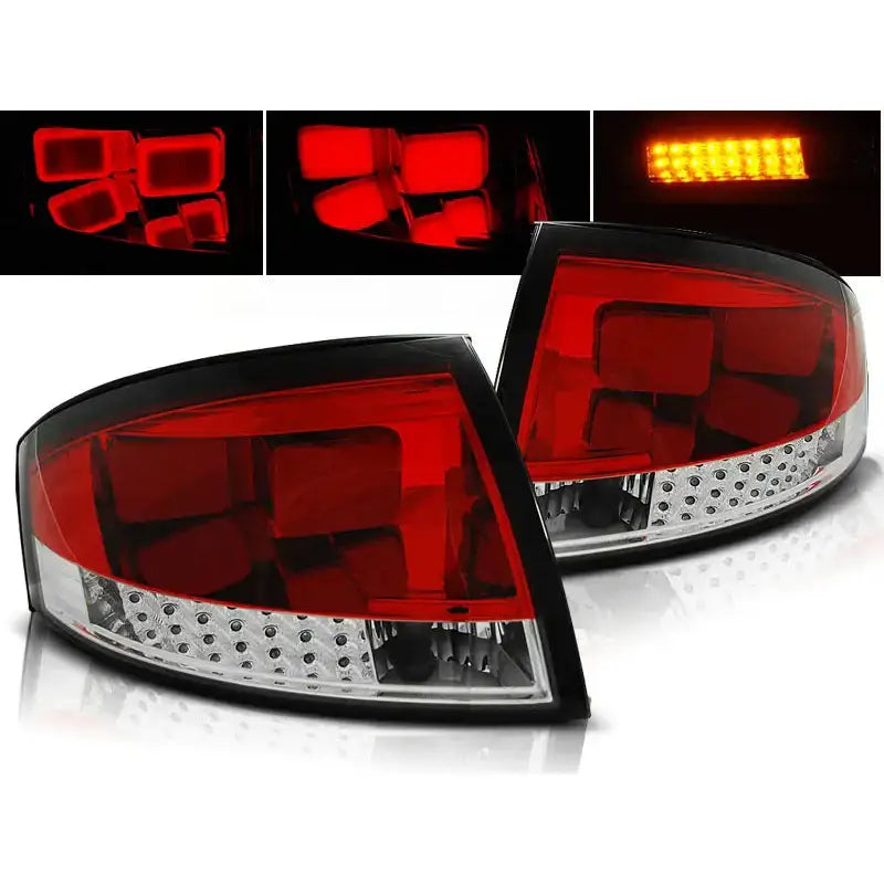 Baklykter Audi Tt 8n 99-06 Red White Led - 1