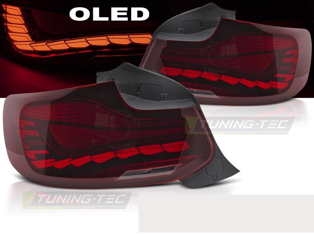 Baklykter OLED LED BMW F22 Coupé 2014–2021 rød nærbilde høyre side