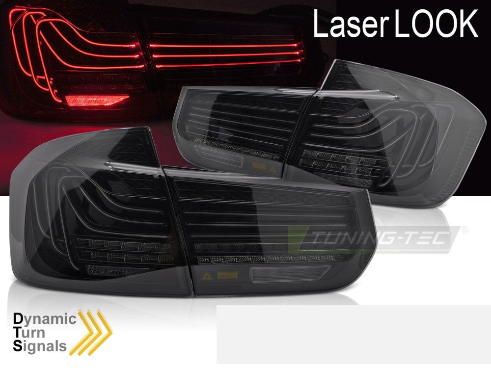 BMW F30 LED baklykter laser-design smoke-finish nærbilde høyre side