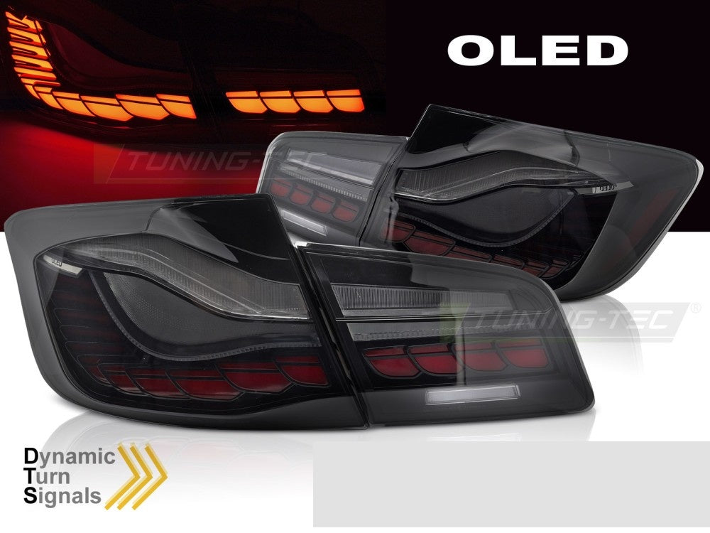Baklykter BMW F10 2010–2016 med OLED-teknologi og tonet smoke-glass