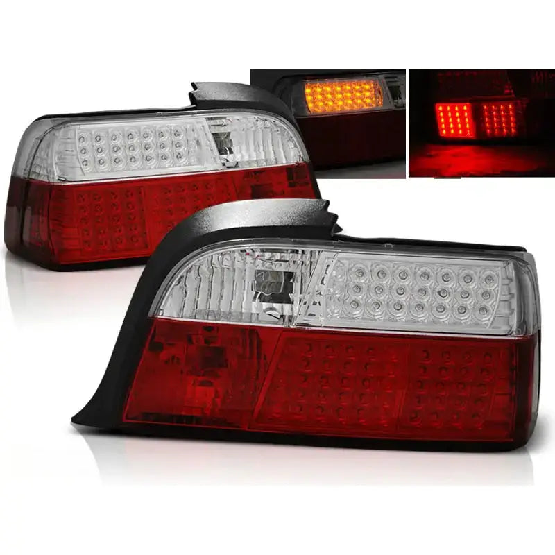 Baklykter Bmw E36 12.90-08.99 Coupe Red White Led - 1