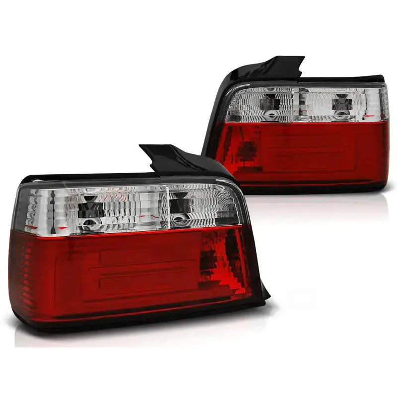 Baklykter Bmw E36 12.90-08.99 Sedan Red White Bar Led - 2