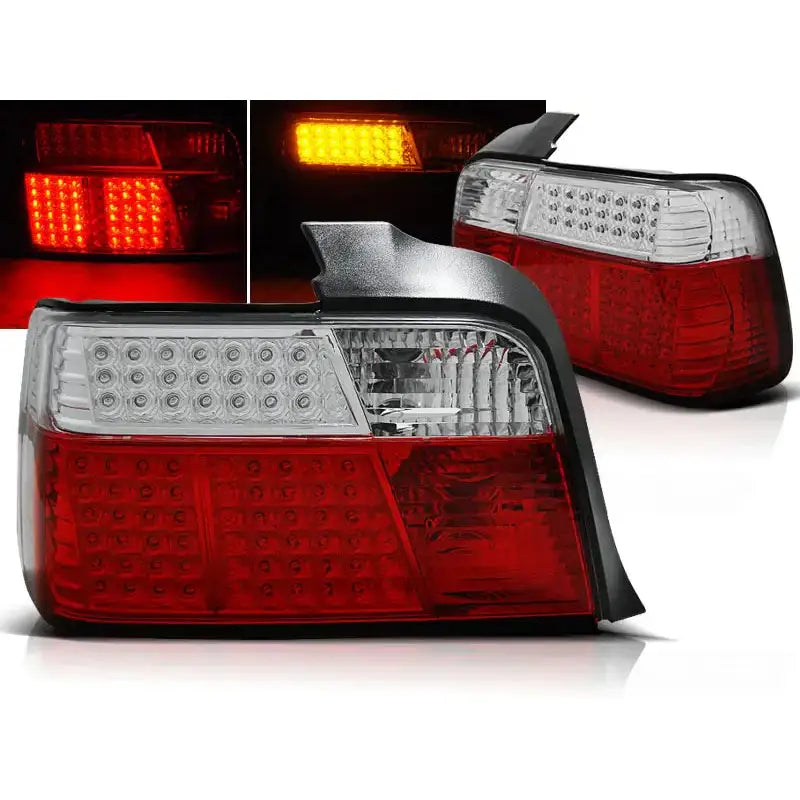 Baklykter Bmw E36 12.90-08.99 Sedan Red White Led