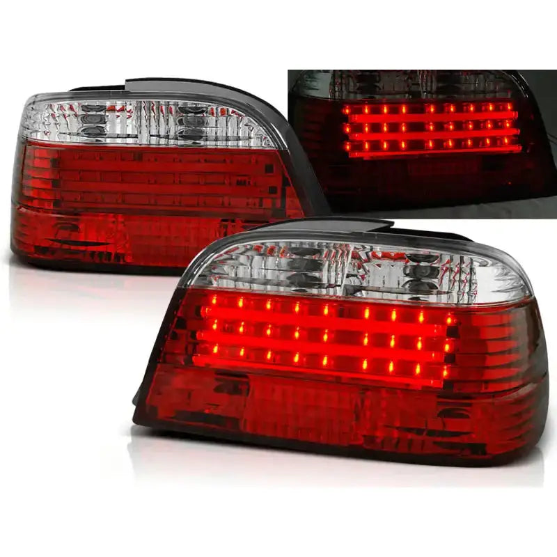 Baklykter Bmw E38 06.94-07.01 Clear Red White Led - 1