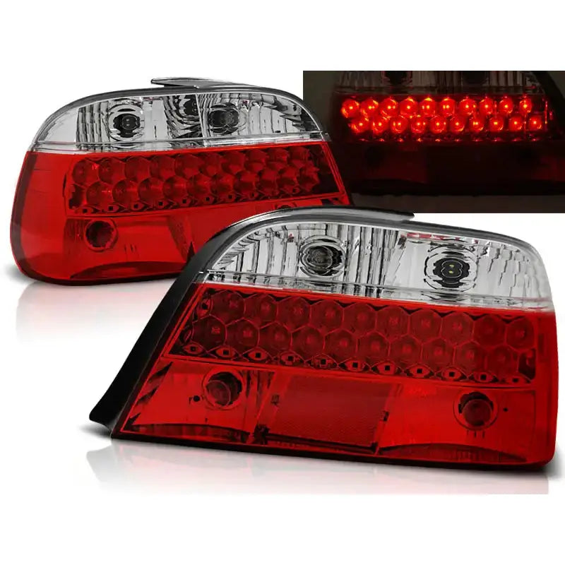 Baklykter Bmw E38 06.94-07.01 Red White Led/bulbs