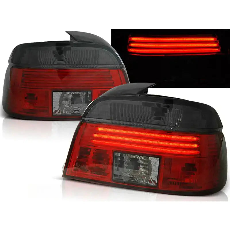 Baklykter Bmw E39 09.95-08.00 Red Smoke Line Led