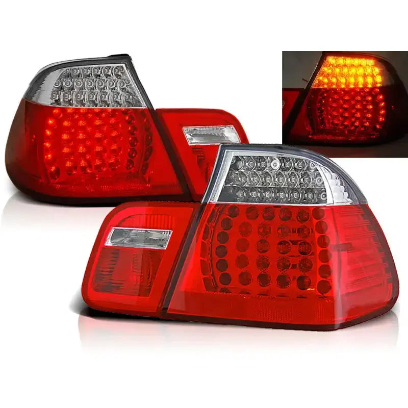 Baklykter Bmw E46 05.98-08.01 Red White Led - 1