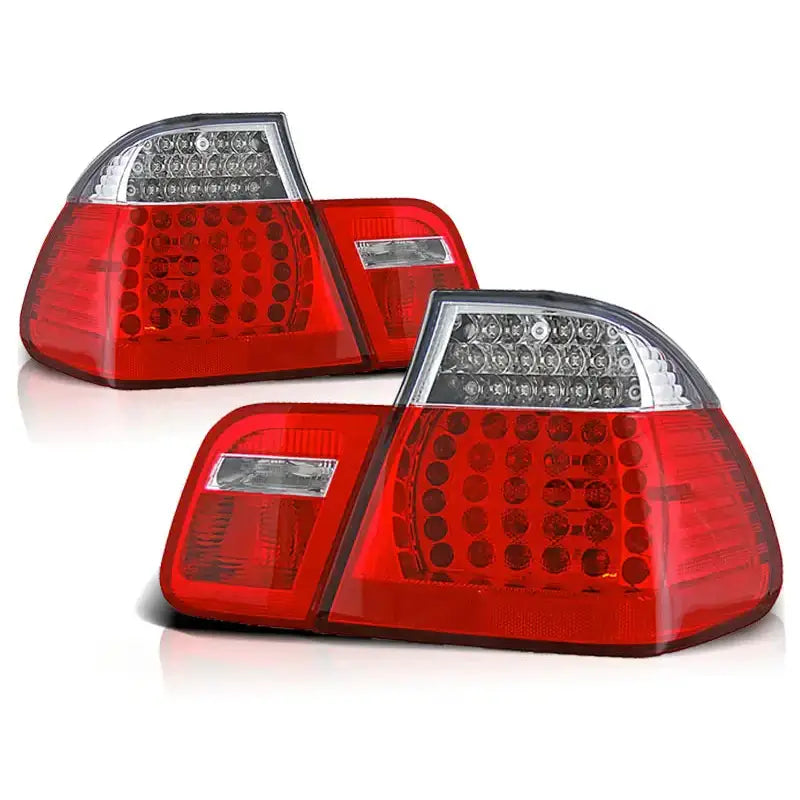 Baklykter Bmw E46 09.01-03.05 Sedan Red Top White Led