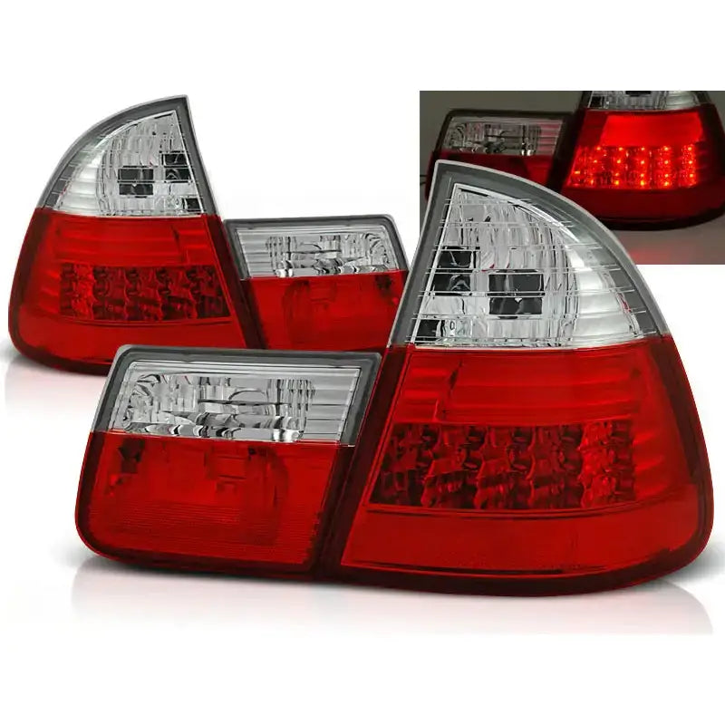 Baklykter Bmw E46 99-05 Red White Led Touring - 1