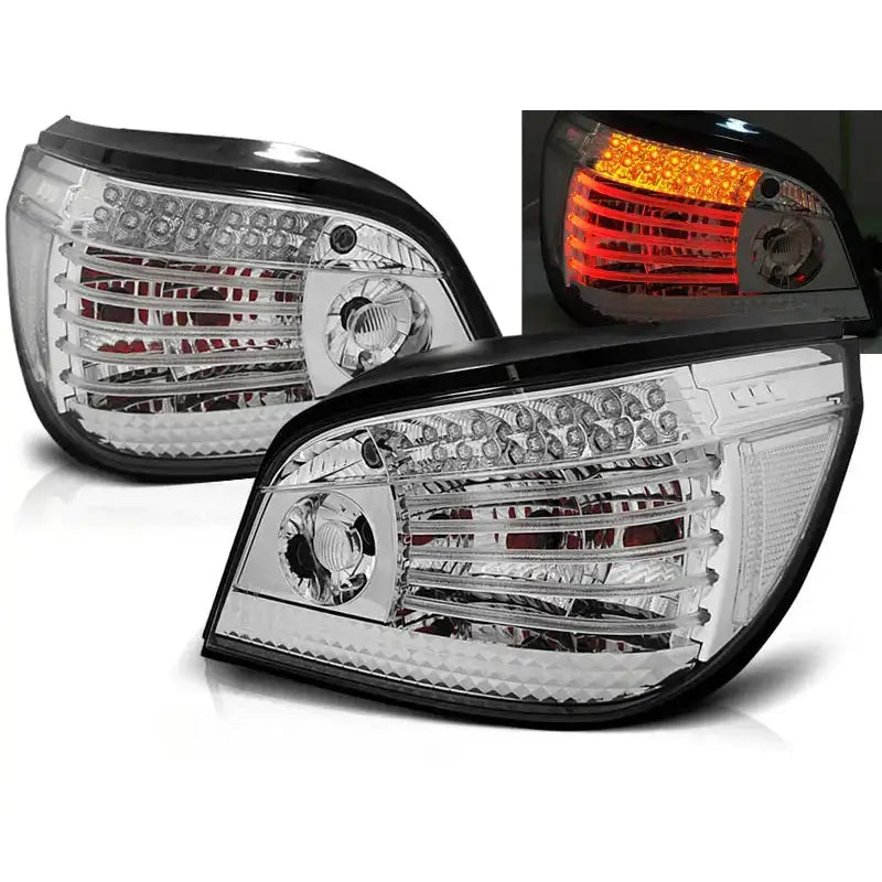 Baklykter Bmw E60 07.03-07 Chrome Led