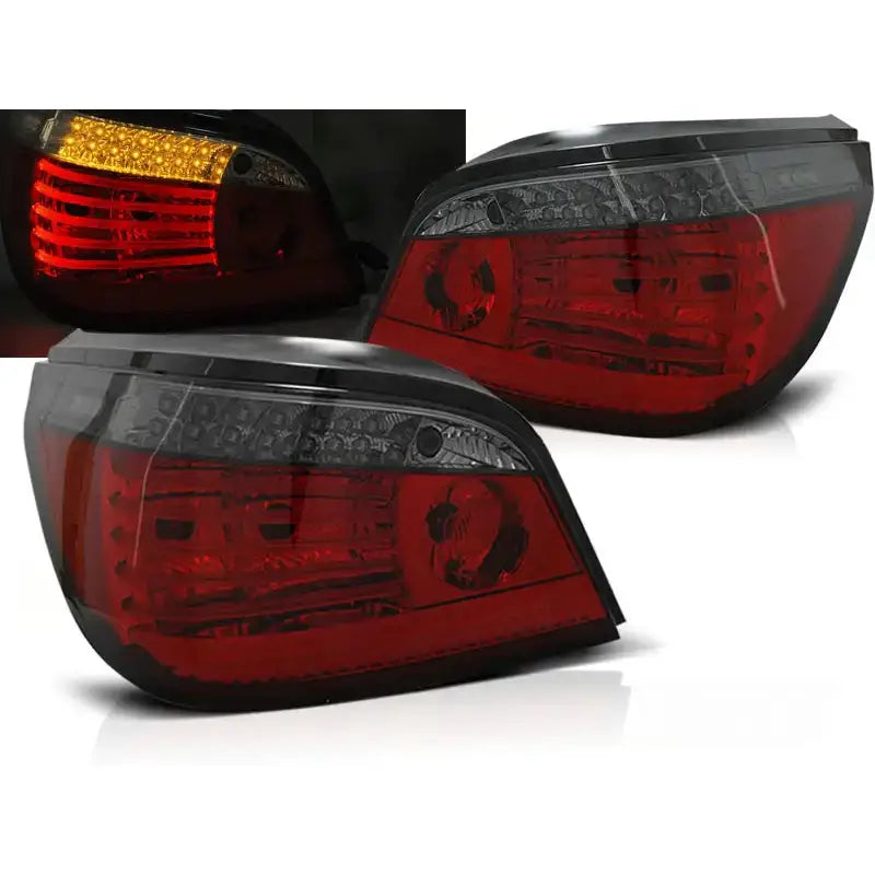 Baklykter Bmw E60 07.03-07 Red Smoke Led Seq