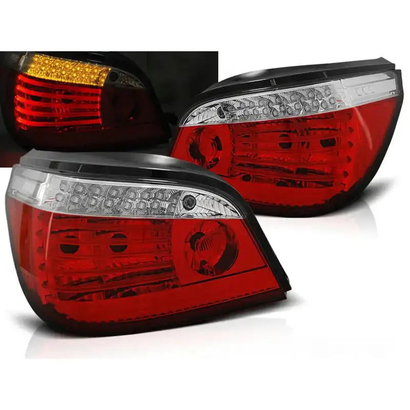 Baklykter Bmw E60 07.03-07 Red White Led Seq