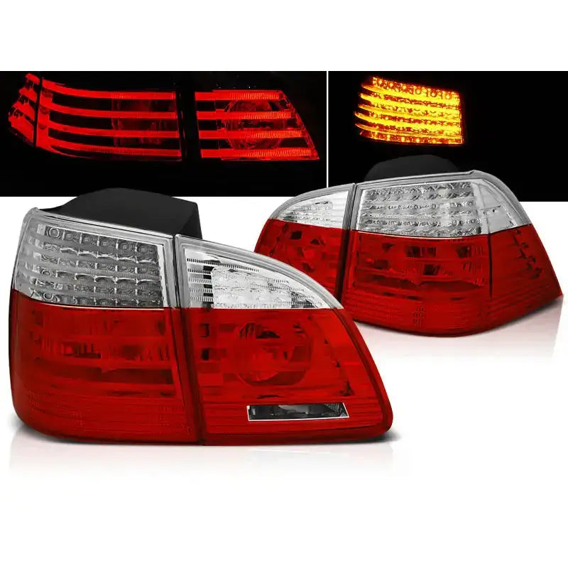 Baklykter Bmw E61 04-03.07 Touring Red White Led/bulbs