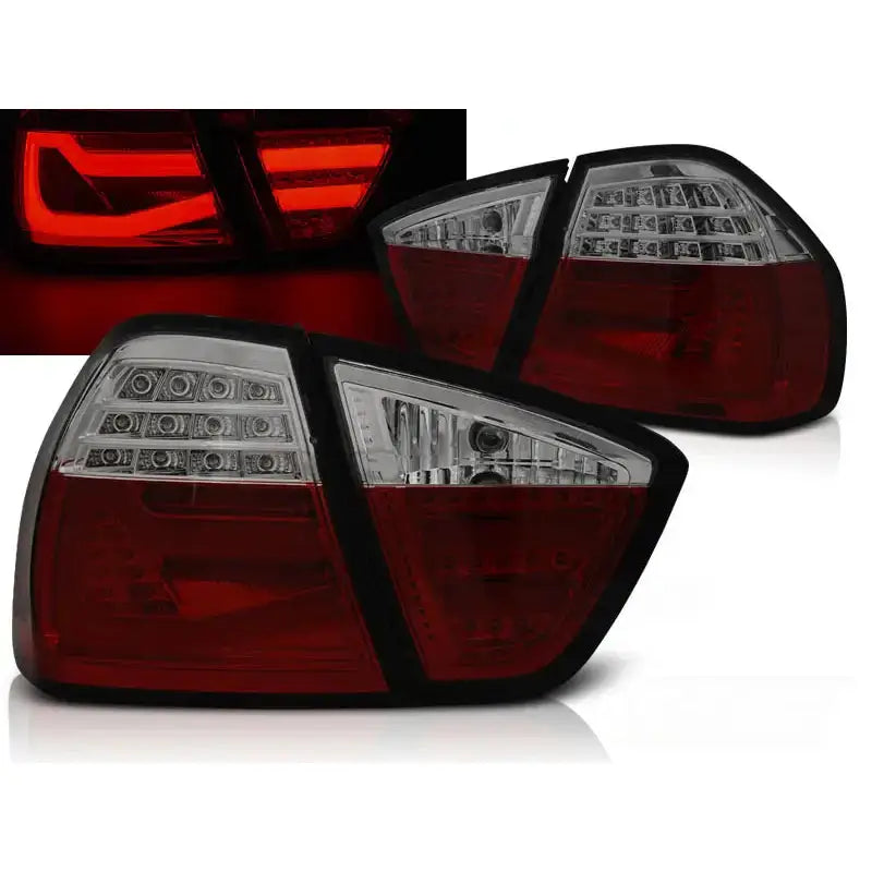 Baklykter Bmw E90 03.05-08.08 Red Smoke Led Bar E90 Limousine