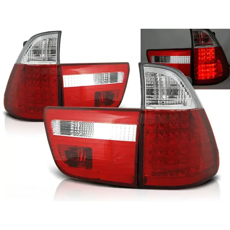 Baklykter Bmw X5 E53 09.99-10.03 Red White Led