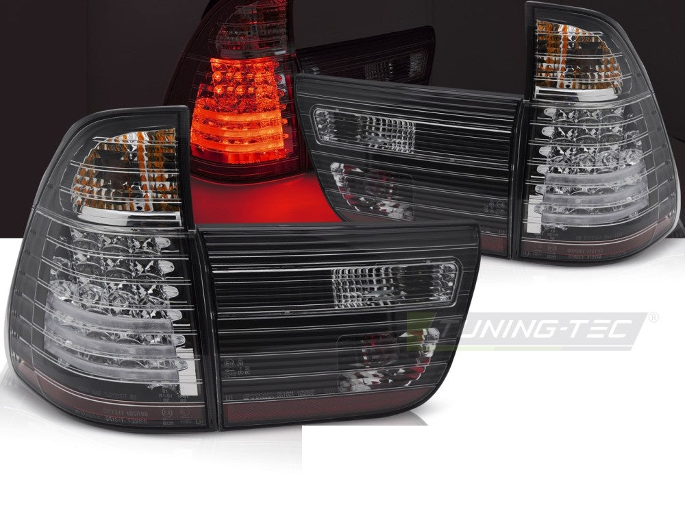 Sorte LED baklykter montert på BMW X5 E53 1999–2003
