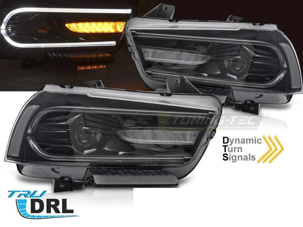 Dodge Charger LX II LED-baklykter i svart utførelse nærbilde