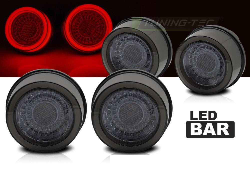 Smoke LED baklykter Ferrari F355 F360 nærbilde av LED-elementer og tonet finish