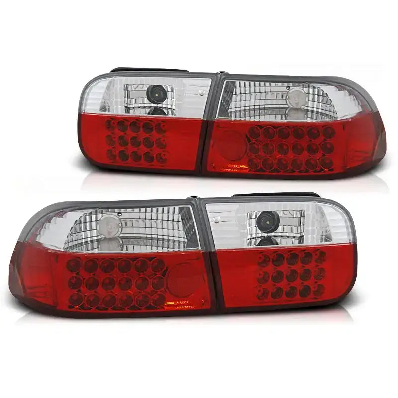 Baklykter Honda Civic 09.91-08.95 2d/4d Red White Led