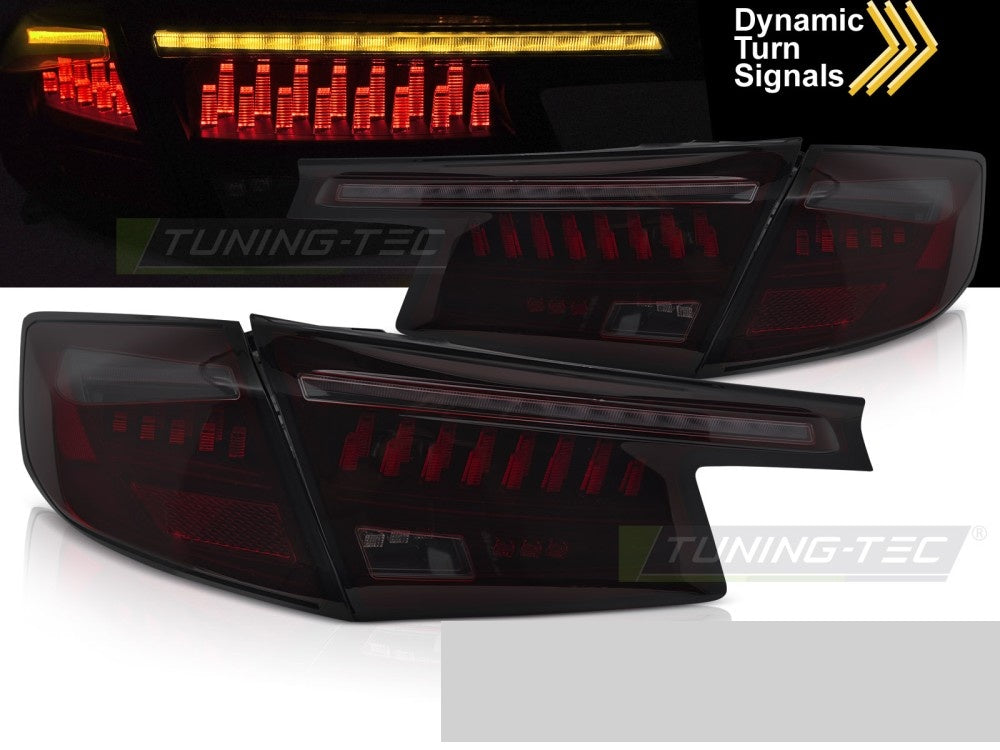 Baklykter Honda Civic XI 2021 LED smoke-tonet glass nærbilde høyre side