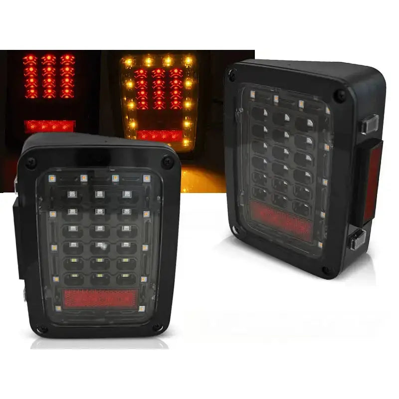 Baklykter Jeep Wrangler Jk 07-18 Led Black - 1