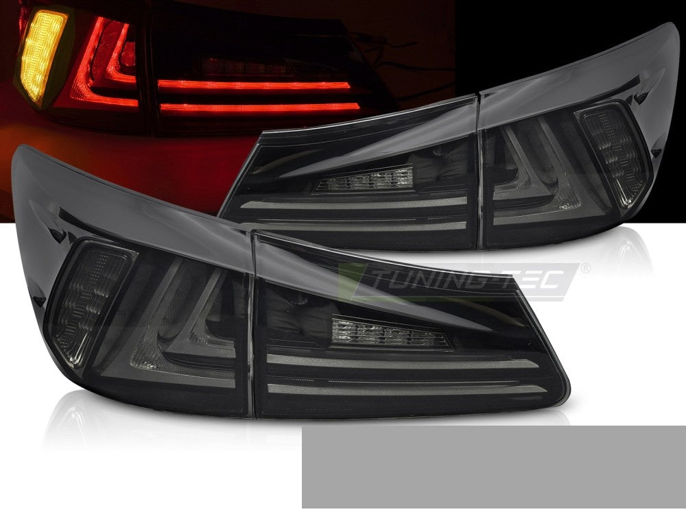 Smoke LED baklykter montert på Lexus IS II detaljbilde av LED-lysbilde