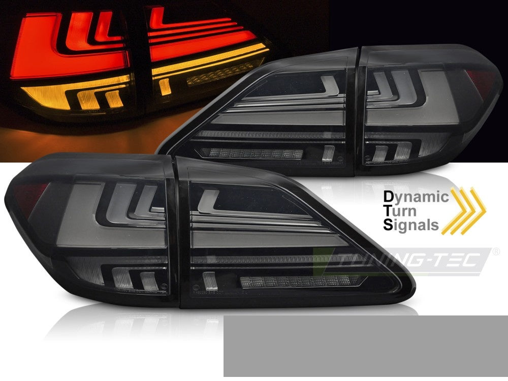 Smoke LED-baklykter til Lexus RX 2009–2012 montert på bil