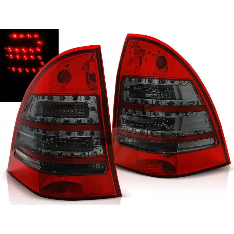 Baklykter Mercedes C-klasse W203 St.vogn 00-07 Red Smoke Led - 1