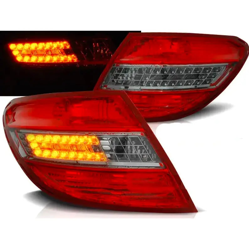 Baklykter Mercedes C-klasse W204 Sedan 07-10 Red Smoke Led - 1