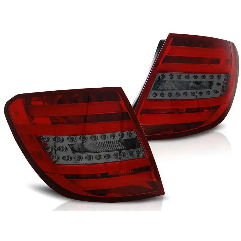 Baklykter Mercedes C-klasse W204 St.vogn 07-10 Red Smoke Led Bar - 2