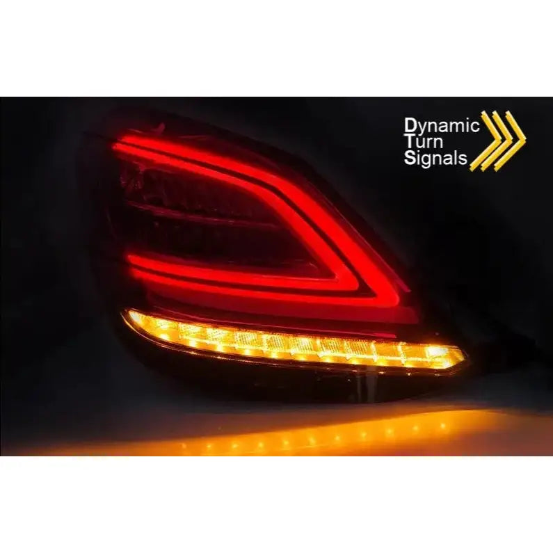 Baklykter Mercedes C-klasse W205 14-18 Red White Seq Led - 3