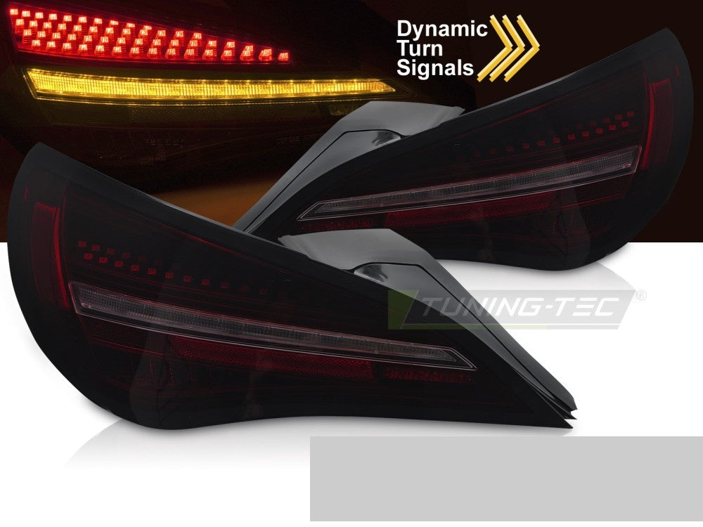 Baklykter Mercedes CLA C117 2013–2019 LED dynamisk blinklys smoke finish nærbilde