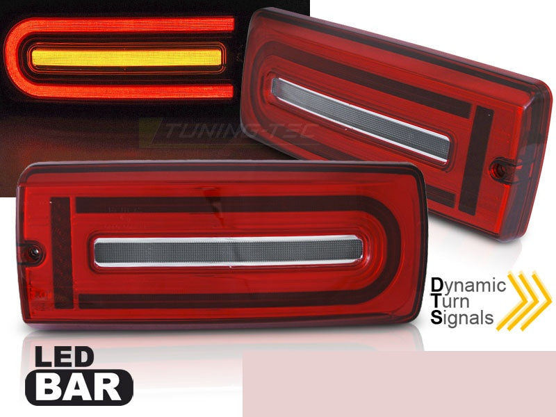 Baklykter med LED Bar-stripe til Mercedes W463 G-Klasse 1990–2018 nærbilde