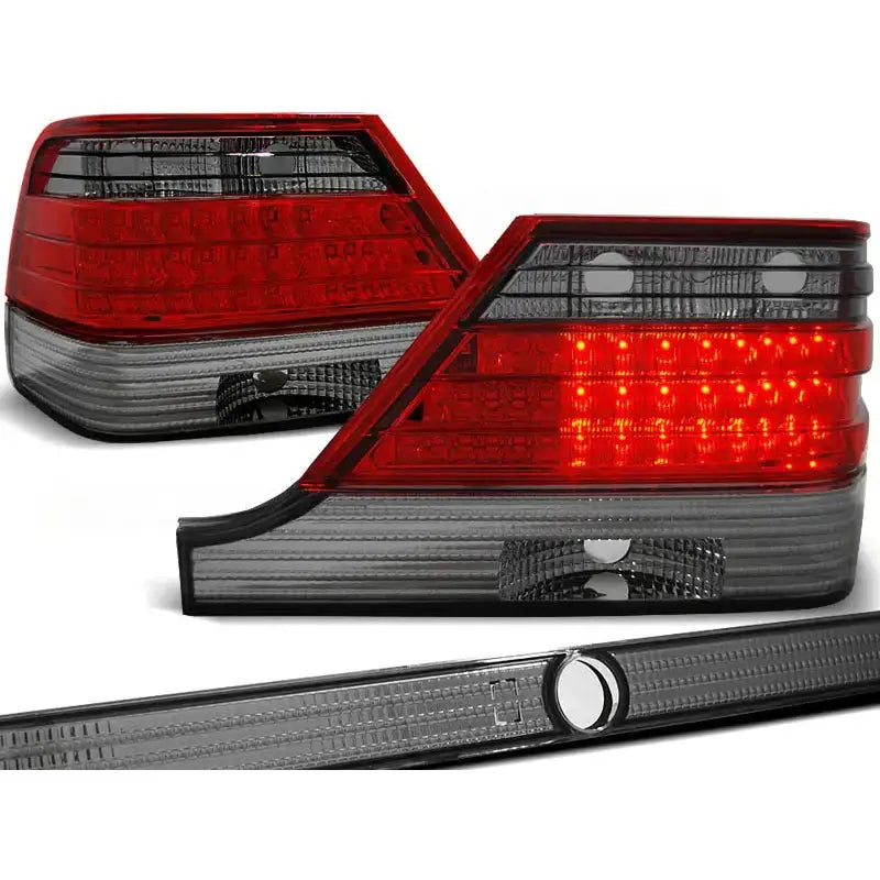 Baklykter Mercedes W140 95-10.98 Red Smoke Led - 1