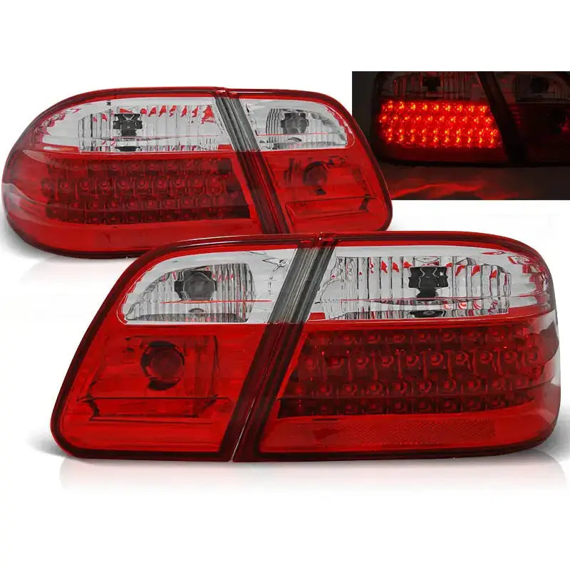 Baklykter Mercedes W210 95-03.02 Red White Led - 1