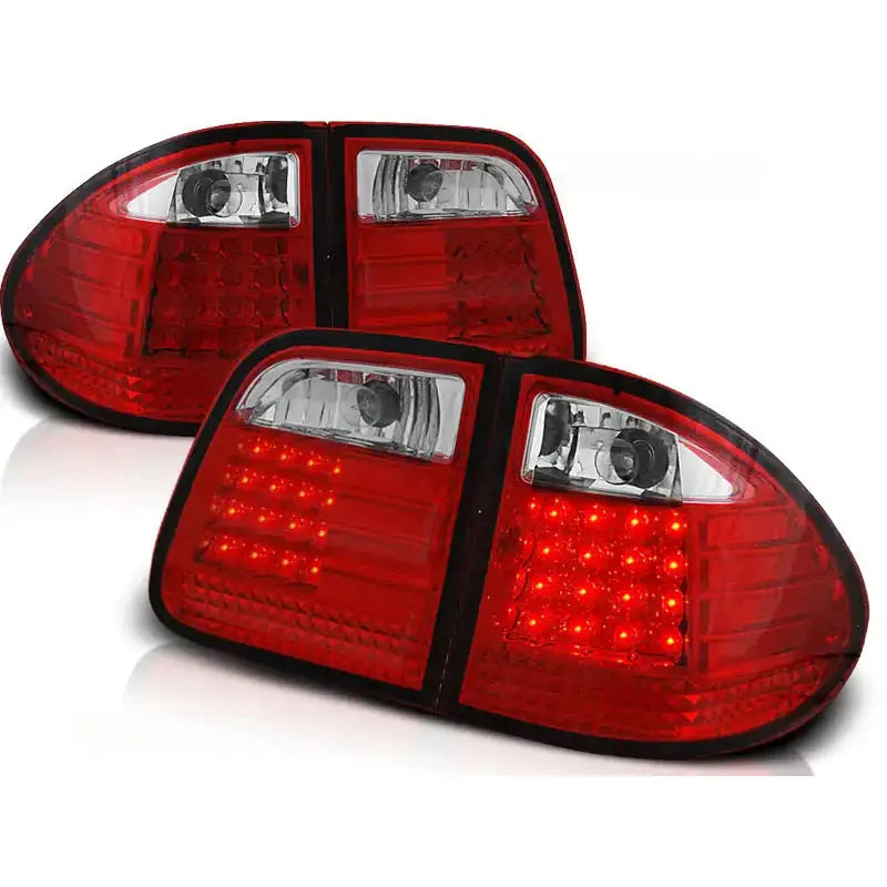 Baklykter Mercedes W210 E-klasse 95-03.02 St.vogn Red White Led - 1