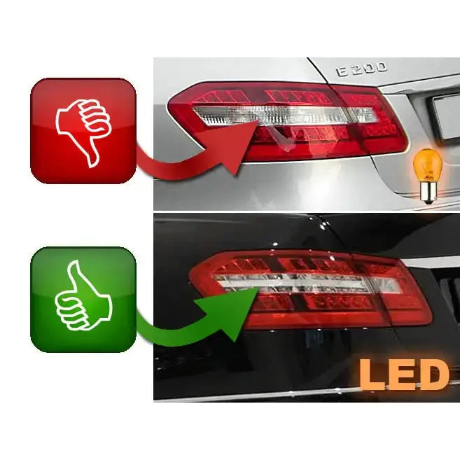 Baklykter Mercedes W212 E-klasse 09-13 Red Smoke Led - 6