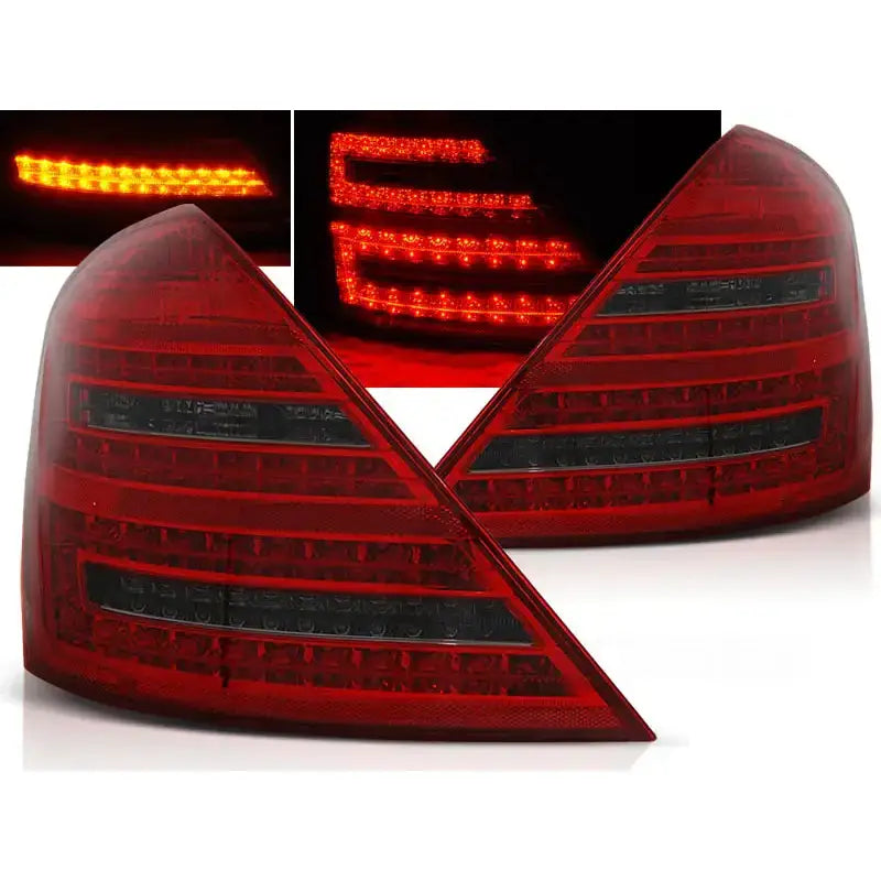 Baklykter Mercedes W221 S-klasse 05-09 Red Smoke Led - 1