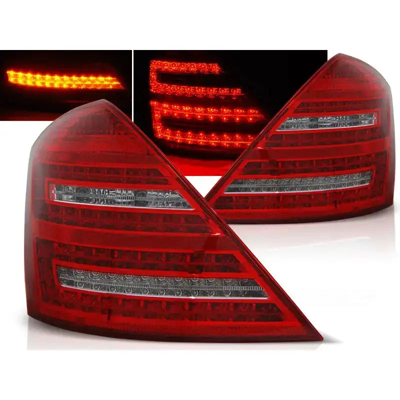 Baklykter Mercedes W221 S-klasse 05-09 Red White Led - 1