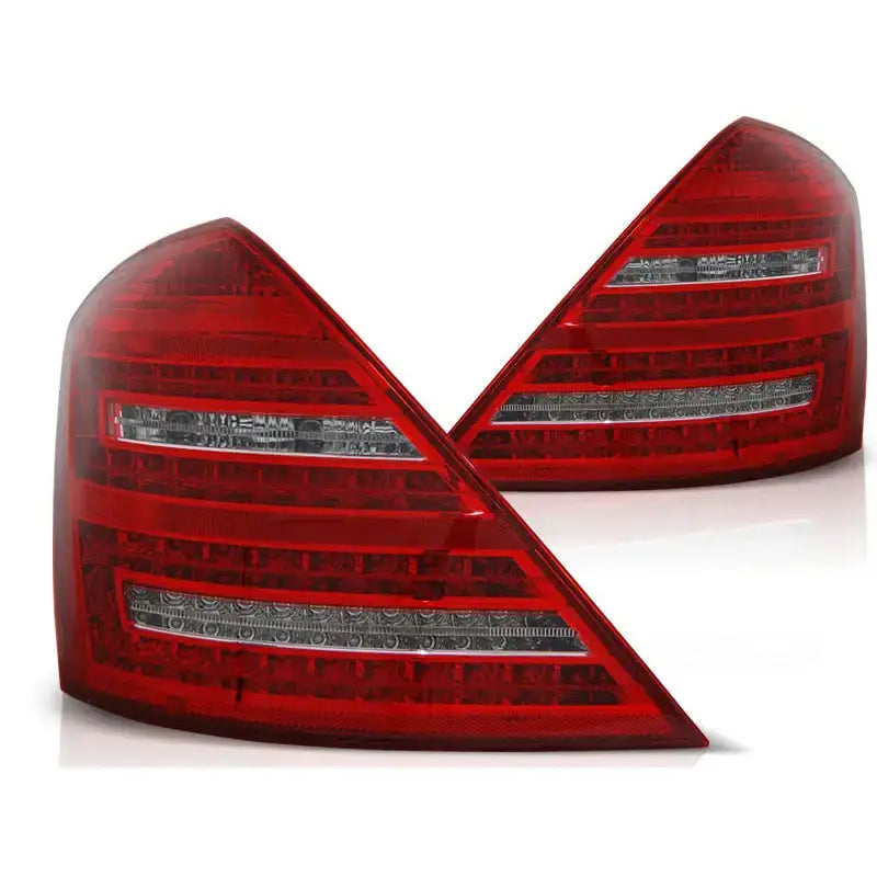 Baklykter Mercedes W221 S-klasse 05-09 Red White Led - 2